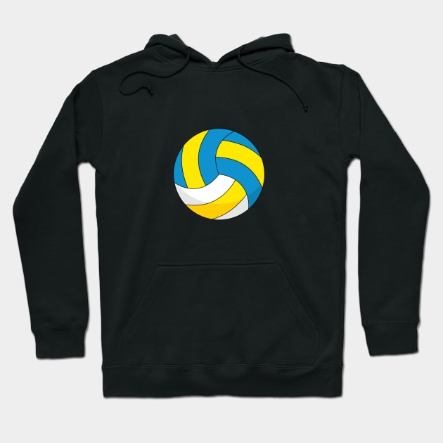 Cartoon Volleyball Ball Hoodie by BirdAtWork